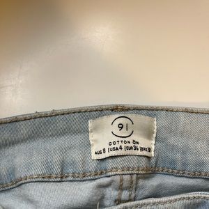 Cotton on, light blue. High grazzer skinny.